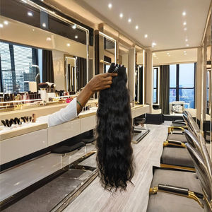 Tejido de cabello sin procesar Remy sin procesar. Tejido de cabello humano natural 100% sin procesar. El mejor tejido de cabello sin caída de la India - Product Image 1