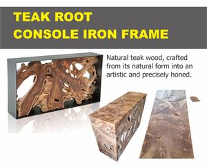 TEAK ROOT CONSOLE IRON FRAME - Product Image 4