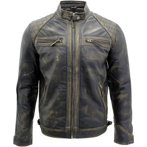 Chaqueta de cuero, personalizable en color, logotipo y talla, estilo urbano, cuello alto, producto de alta calidad - Product Image 1