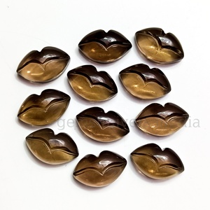 Cuentas Sueltas Talladas a Mano de Cuarzo Ahumado Natural con Forma de Labios Lisos 15x9mm, Abalorios Elegantes para Fabricación de Joyas, Suministro a Precio Mayorista - Product Image 4