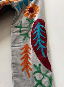 Suzani Winter Jacket Ethnic Chic Outerwear Vintage Style Suzani Jacket Embroidery Velvet Winter Jacket Vintage Coat Unisex - Product Image 5