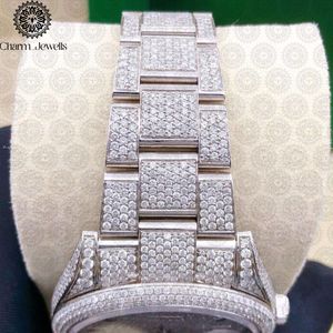 Montre de luxe Charm_Jewells en acier inoxydable, ronde, sertie de diamants, analogique, quartz, 40 mm, unisexe, tendance - Product Image 4