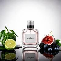 Flacon de parfum de luxe personnalisé de 50 ml, rechargeable, sérigraphié, logo bronzé, flacon de parfum vide portable