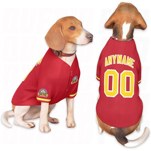 เสื้อเจอร์ซีย์สำหรับสุนัขบาสเก็ตบอลเสื้อผ้ากีฬาขายดีเสื้อสุนัขสไตล์เบสบอลสำหรับวันเกิดบาร์บีคิว - Product Image 1