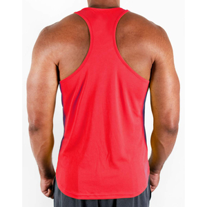 Débardeurs pour hommes personnalisés à logo, coupe ajustée, unis, sans manches, pour l'entraînement, 100% coton - Product Image 2