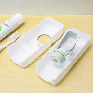 Convenient Automatic Plastic <b>Toothpaste</b> Dispenser with Suction Wall Mount Eco-Friendly Bathroom Supplies - Product Image 3
