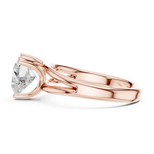 Bague de fiançailles de luxe en or 10K 14K 18K avec diamant de laboratoire taille cœur 2 carats, rapport IGI, pureté VVS VS DEF, pour anniversaire et mariage - Product Image 2