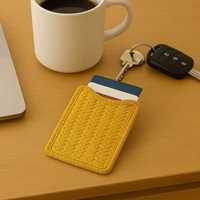 Porte-cartes et étui pour cartes en paille écologique fait main |   Portefeuille unisexe vegan fin, résistant à l'eau et de haute qualité