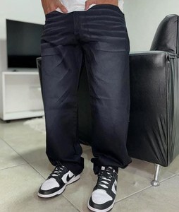 GENERSA SPORTS Jeans Rectos de Mezclilla para Hombre, Ligeros, Transpirables, de Alta Calidad, Estilo Hip Hop Otoñal, Cierre de Cremallera, Cintura Baja - Product Image 2