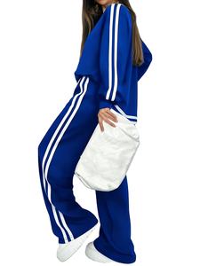 Ensemble de vêtements de sport décontractés pour femmes, 2 pièces, short et t-shirt à col rond, couleur unie, 100% coton, tricot respirant, séchage rapide - Product Image 5