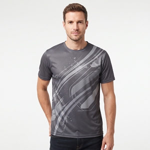 เสื้อยืดออกกำลังกายผู้ชายพิมพ์ลายตามสั่ง แบบระบายอากาศได้ดี เหมาะสำหรับเล่นกีฬาและฟิตเนส - Product Image 5
