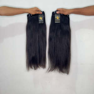 Paquetes de cabello humano virgen brasileño indio natural, al por mayor, con cutícula alineada y ondas corporales naturales - Product Image 1
