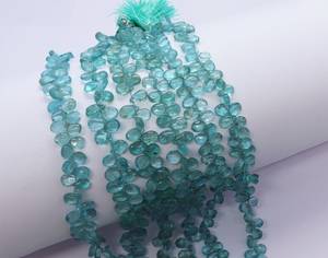 Perles de Briolette en Apatite Bleu Ciel AAA, Forme Poire Lisse, 5x7 MM, Perles Goutte d'Eau en Apatite Bleu Clair, Pierre Précieuse Naturelle Bleu Ciel - Product Image 2