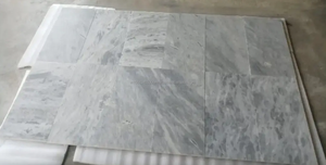 Marbre gris nuageux grandes dalles carreaux de taille personnalisée qualité supérieure Design moderne salle de bain cuisine extérieur indien blocs Villa - Product Image 2