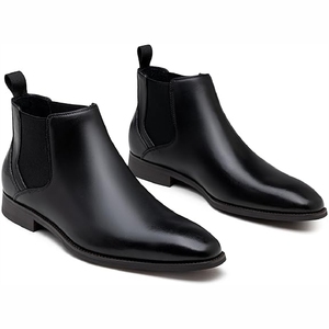 Cowhide Men's Business Oxford Leather Lace-up Plaid <b>Pointed</b> Toe Groom Wedding Shoes Soft Non-slip High-end Autumn Winter <b>Lighted</b> - Product Image 1