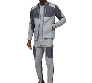 Top Trending Custom Design Men's <b>Polyester</b> Windbreaker Jacket and <b>Jogger</b> Tracksuit Set Full Zip-Up Nylon Windbreaker Suit - Product Image 1