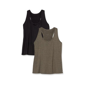 Women's Quick Dry Tank <b>Tops</b> Solid Color Racerback Sporty Style <b>Orange</b> <b>Neon</b> Green Knitted Polyester Scoop Neck Regular Length - Product Image 3