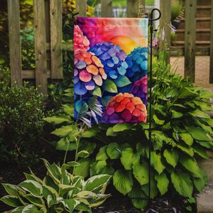Bandera de jardín de hortensias multicolor, buzón decorativo y cartel de Patio para patio y césped, camas de flores, tamaño de obra de arte - Product Image 2
