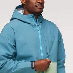 แจ็กเก็ตกันลมไนล่อนออกแบบโลโก้ได้ตามต้องการสไตล์ลำลองไซส์ใหญ่พิเศษพร้อมซิปปิดกันลม - Product Image 3