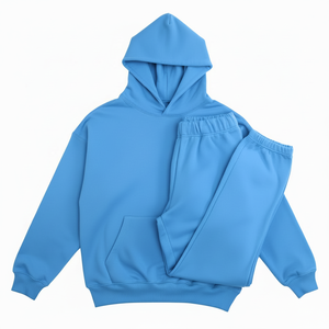 ชุดเซ็ตเสื้อฮู้ดดี้และกางเกงจ็อกเกอร์แบบยูนิเซ็กซ์สำหรับฤดูหนาว ผ้าฟอกสีแบบแอซิดวอช ระบายอากาศได้ดี สวมใส่สบาย ไซส์พลัส แต่งลูกปัด  แบบกลับด้านได้  65% - Product Image 1