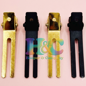 Nouvelles pinces à cheveux en acier inoxydable, petites pinces crocodiles, usage commercial, maintien solide, outils pour extensions de cheveux, pinces dorées pour coiffure - Product Image 1