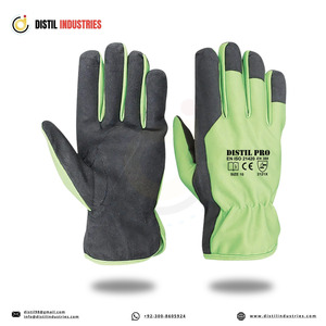 Guantes de Seguridad de Piel de Oveja de Primera Calidad DISTIL INDUSTRIES, con Puño de Punto Resistente, Antiestáticos, para Jardinería y Montaje - Product Image 1