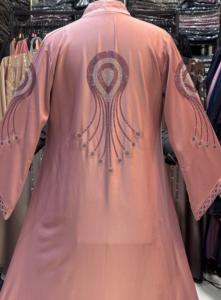 Vestido Abaya de Poliéster de Lujo con Bordado, Estilo Árabe, para Mujeres Musulmanas, Venta al Por Mayor - Product Image 4