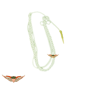 Aiguillette en cordon torsadé avec pointe dorée métallique - Product Image 1