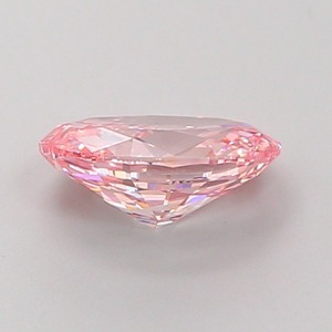Diamant CVD rose vif fantaisie de 1,25 carat, de forme ovale modifiée, de luxe, cultivé en laboratoire, clarté VVS1, polissage excellent, diamant non monté - Product Image 3