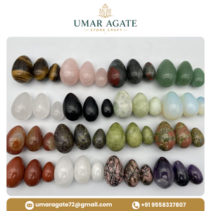 Huevos de Jaspe Rojo Tallados, Piedra Ovalada de Gema, Artesanía con Tema de Amor Grabado para Regalo y Decoración - Product Image 6