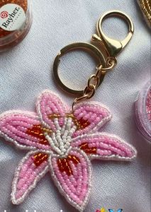 Classic Style Embroidery Beaded Eco-Friendly <b>Customized</b> Shape <b>Keychain</b> Colorful Handmade Purse Charm - Product Image 6