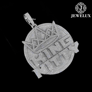 Premium Iced Out Hip Hop Pendant 925 <b>Silver</b> Gold Plated Statement Jewelry India Supplier Available at Wholesale Price - Product Image 4