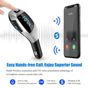 Transmisor FM Inalámbrico para Auto con Carga USB, Llamadas Manos Libres y Reproductor MP3 para Kit de Auto Bluetooth - Product Image 4