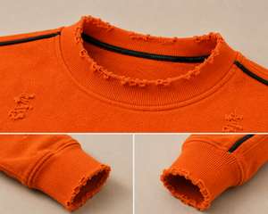 เสื้อสเวตเชิ้ตคอกลมสีส้มสำหรับผู้ชาย Warpro ทรงปกติ ผ้าถัก สวมใส่สบายๆ สำหรับฤดูใบไม้ร่วง - Product Image 6