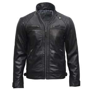 Custom Hot Sale High Quality Plus Size Men Jackets Classic Windproof Fur Lining Men's Motorbike Punk Leather Winter Coats - Product Image 1
