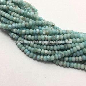 Perles de pierres précieuses facettées en Larimar bleu naturel de 3 mm et 5 mm, certifiées IGI, pour la création de bijoux, qualité AAA 2026 - Product Image 3