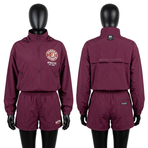 Chaqueta Cortavientos Ligera de Poliéster Premium de 120 GSM para Mujer, Diseño de Paneles Transpirables en Color Lila Suave, Logotipo Personalizado con Impresión en Serigrafía - Product Image 4