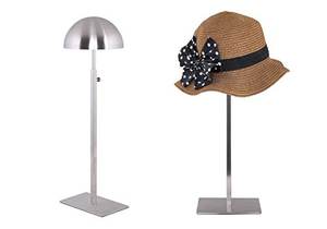 ขาตั้งโชว์หมวกสแตนเลสแบบขัดเงา ที่วางหมวกโลหะทันสมัย - Product Image 6