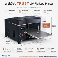 Impresora plana UV LED artisJet TRUST 6090 A1 para etiquetas de identificación, embalaje, placas de identificación, acrílico, metal, PVC, plástico, cartón
