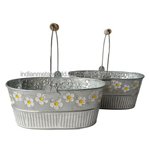 Macetas decorativas de metal para interiores y exteriores, jardineras decorativas modernas personalizadas y floreros, proveedores de India - Product Image 5