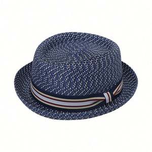 Sombrero de Paja de Colores Variados, Estilo Pork Pie, Fedora de Verano, en Oferta - Product Image 3