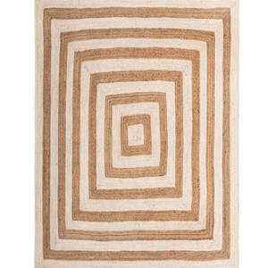 Handwoven Natural Jute Area Rug Modern Extra Thick PET Friendly Reversible Farmhouse Living Room Bedroom Floor Decor Mat Rug - Product Image 6