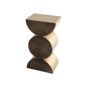 LINEA MODERN HANDMADE GOLD IRON L <b>TABLE</b> with GOLD ACCENT for LIVING ROOM HOME DECOR & FARMHOUSE INDIAN HANDICRAFT - Product Image 1