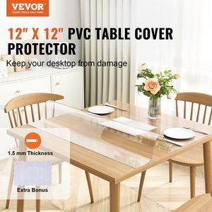 Protector de Mesa Impermeable de PVC Plástico de 1.5 mm de Grosor, Transparente, 12 x 12 Pulgadas/305 x 305 mm, Protector de Escritorio para Tablets - Product Image 2