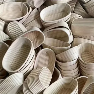 Panier de levage en rotin avec doublure en tissu pour la fermentation de la pâte à pain au levain, outil de boulangerie artisanal - Product Image 5