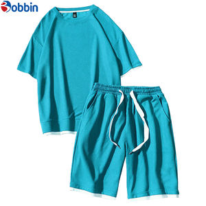 ชุดเสื้อยืดและกางเกงจ็อกเกอร์ผ้าฟลีซทรงโอเวอร์ไซส์สำหรับผู้ชายและผู้หญิง สวมใส่สบาย สไตล์ไฮสตรีท ระบายอากาศได้ดี เหมาะสำหรับฤดูร้อน รับผลิตตามแบบ - Product Image 5