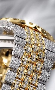 Reloj de Diamantes Moissanite Moderno de la Mejor Calidad, Último Modelo Bicolor, Deportivo y Elegante, Reloj de Moda con Moissanite VVS - Product Image 3