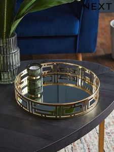 Plateau de service pour hôtel, plateau de service pour restaurant, plateau de style royal, plateau en métal design, plateau décoratif pour table - Product Image 3