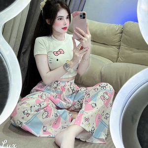 Ensemble d'été deux pièces pour femme, confortable, naturel, tendance, lavable, emballage personnalisé, fabriqué au Vietnam - Product Image 1