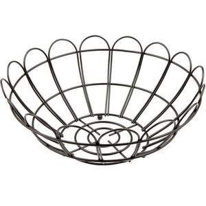 Élégante corbeille à fruits antique en fer noir avec pieds courbés, structure soudée à la main, et charme rustique à plusieurs niveaux pour cuisines - Product Image 1